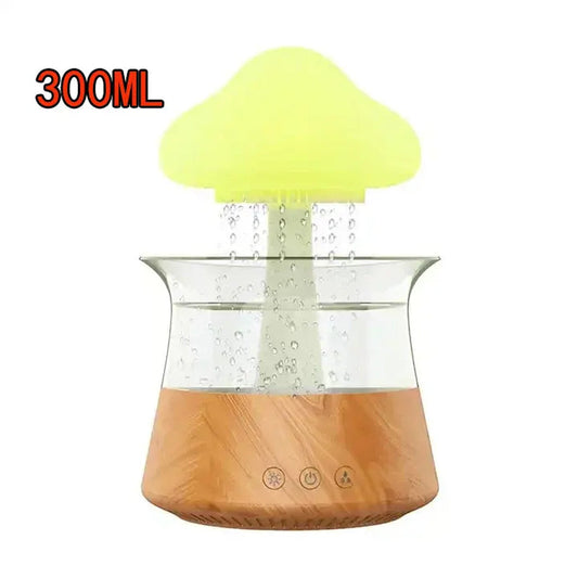 Cloud and Raindrop Humidifier Colorful Mushroom Rain Forest Aromatherapy Machine Household Rain Cloud Landscape LED Table Lamp