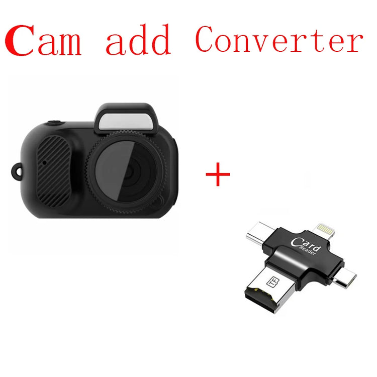 Mini Camera with Screen  HD 1080P Con taejeta de memoria  Video Recorder Support TF Card