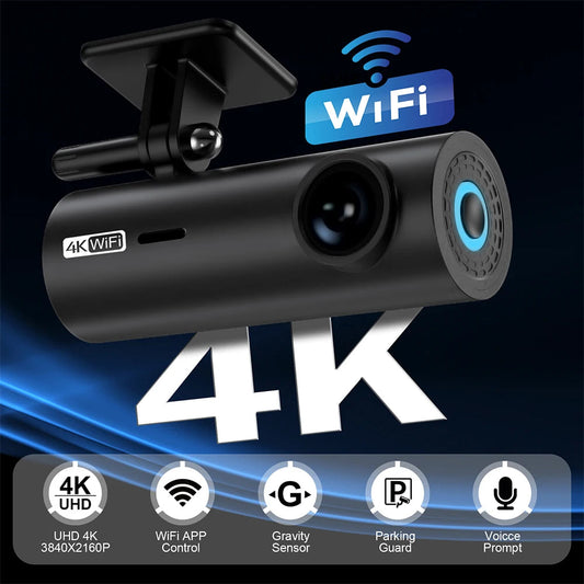 DashCam Ultra 4K – Grabación Continua con WiFi y Protección de Aparcamiento