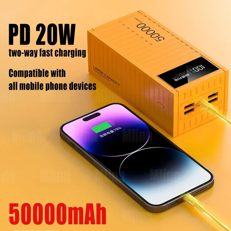 66W 50000Mah Power Bank Super Fast Charging Portable 