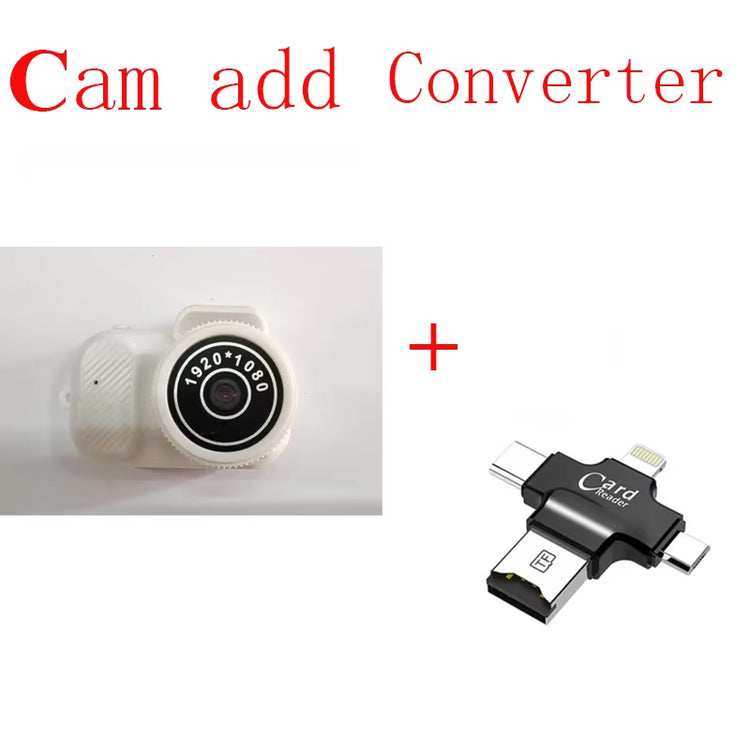 Mini Camera with Screen  HD 1080P Con taejeta de memoria  Video Recorder Support TF Card