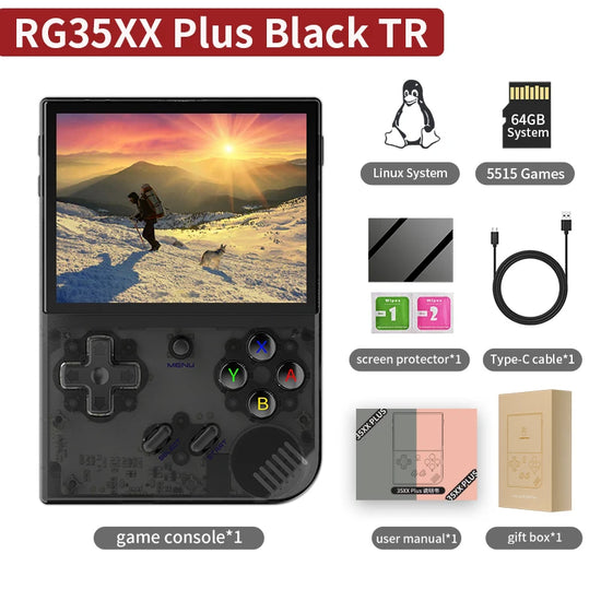 ANBERNIC RG35XX plus Retro, 5000+ Classic Games Support Wireless/Wired Controlle HD-MI TV Output