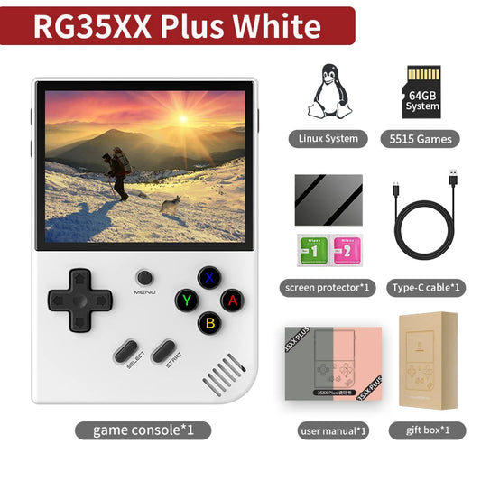 ANBERNIC RG35XX plus Retro, 5000+ Classic Games Support Wireless/Wired Controlle HD-MI TV Output