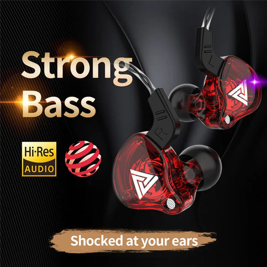 QKZ AK6 Music Pro - HiFi Bass Earbuds with Mic, Perfect for Gaming & Sports