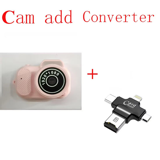 Mini Camera with Screen  HD 1080P Con taejeta de memoria  Video Recorder Support TF Card