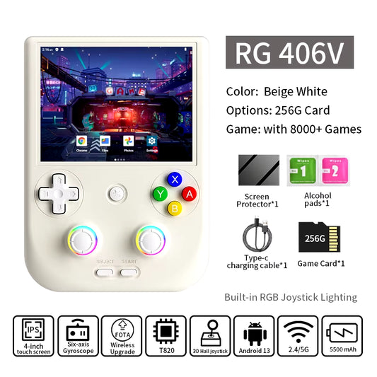 RG 406V Consola portable Con Pantalla Táctil de  4"     Android13 