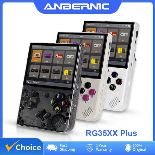 ANBERNIC RG35XX plus Retro, 5000+ Classic Games Support Wireless/Wired Controlle HD-MI TV Output